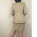 Vintage Escada Beige Tan Wool Skirt Set