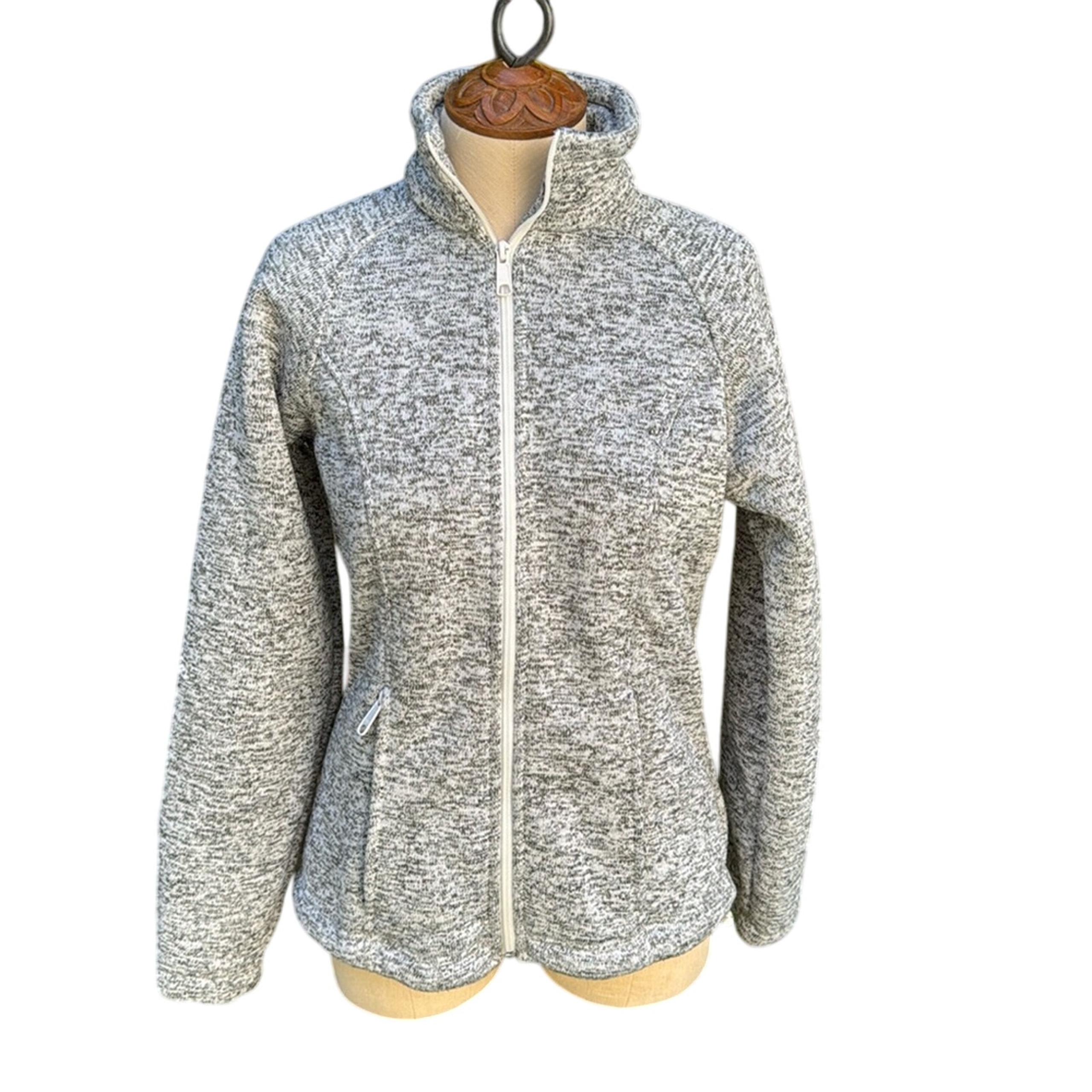 Columbia Sportswear Women’s Full Zip Fleece Lined Heather Gray Sweater Small