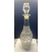 VINTAGE 15” CLEAR DIAMOND CUT HEXAGON SHAPE LIQUOR BOTTLE DECANTER Mid Century