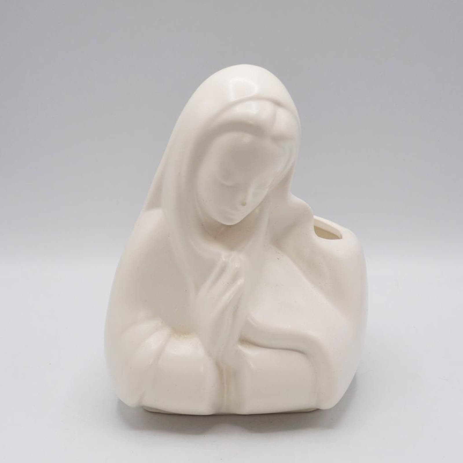 Hull Madonna Planter Religious Planter White Madonna Vase