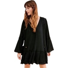 NWT Free People Can't Help It Plisse mini dress black pleated size Small