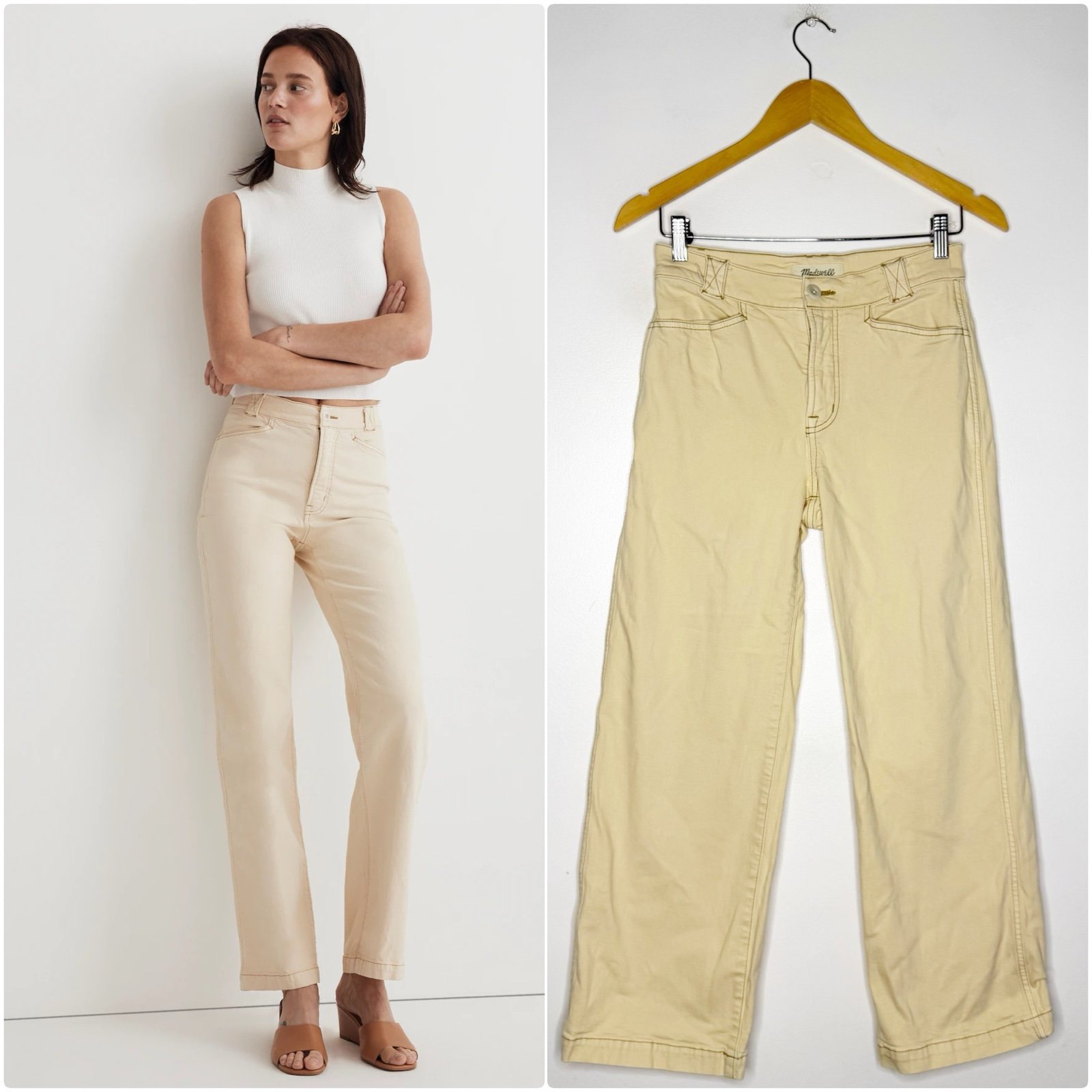 Madewell The Petite Emmett 2.0 Wide-Leg Pants: Garment-Dyed Edition Size 26 P
