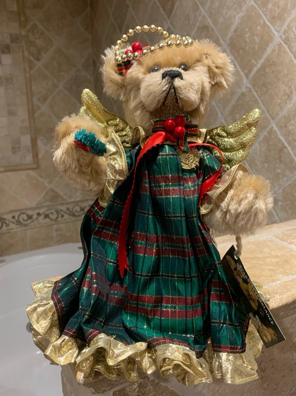Judy Howard 10” mohair tree top Teddy