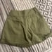Sezane Rome High Rise Cuffed Trouser Shorts Tan Womens Size M Green