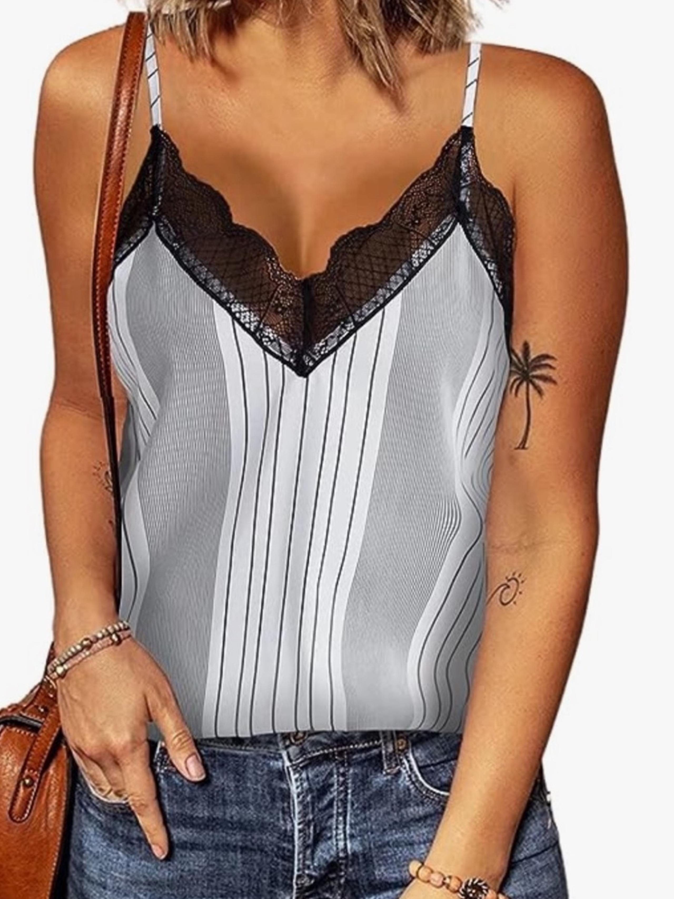 NWOT 2 Lace Trim Tank Camisole Tops Lot Bundle L large