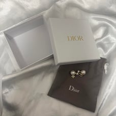 Dior Pearl Star and CD Logo Earrings