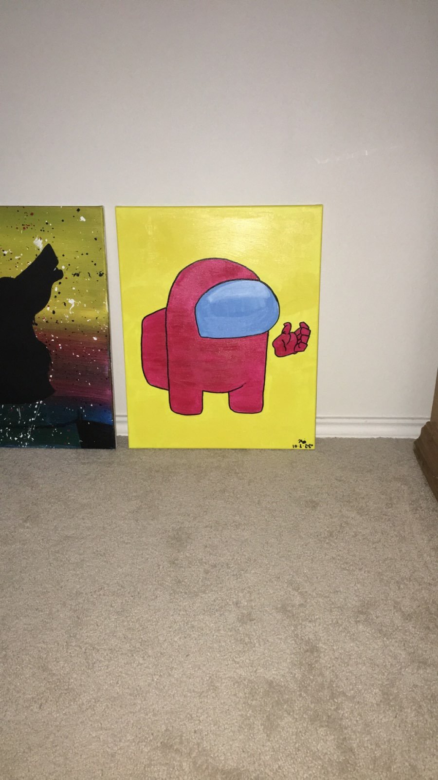 Among us painting, Red.