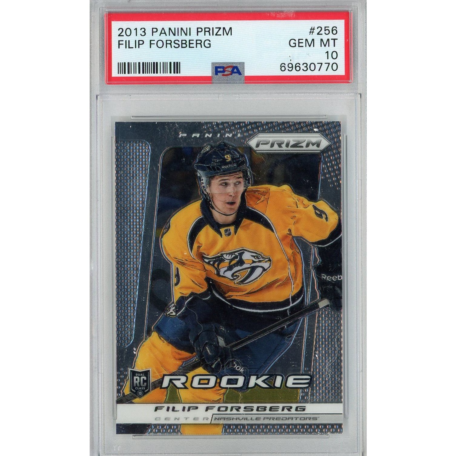 Graded 2013 Panini Prizm Filip Forsberg #256 Rookie Card PSA 10