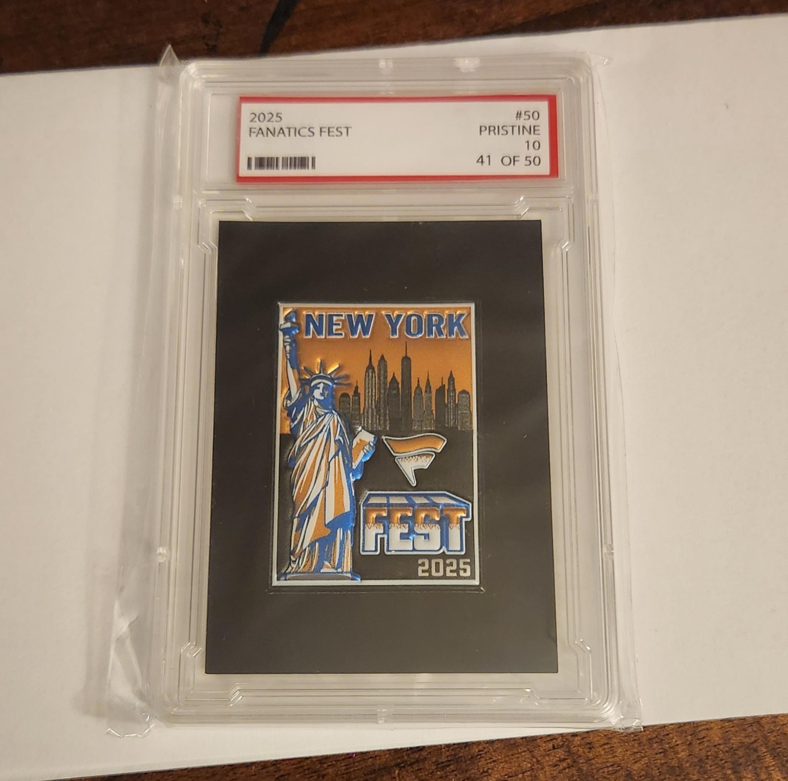 Fanatics Fest Lids Exclusive #41 of 50 NYC Patch limited collectible on slab