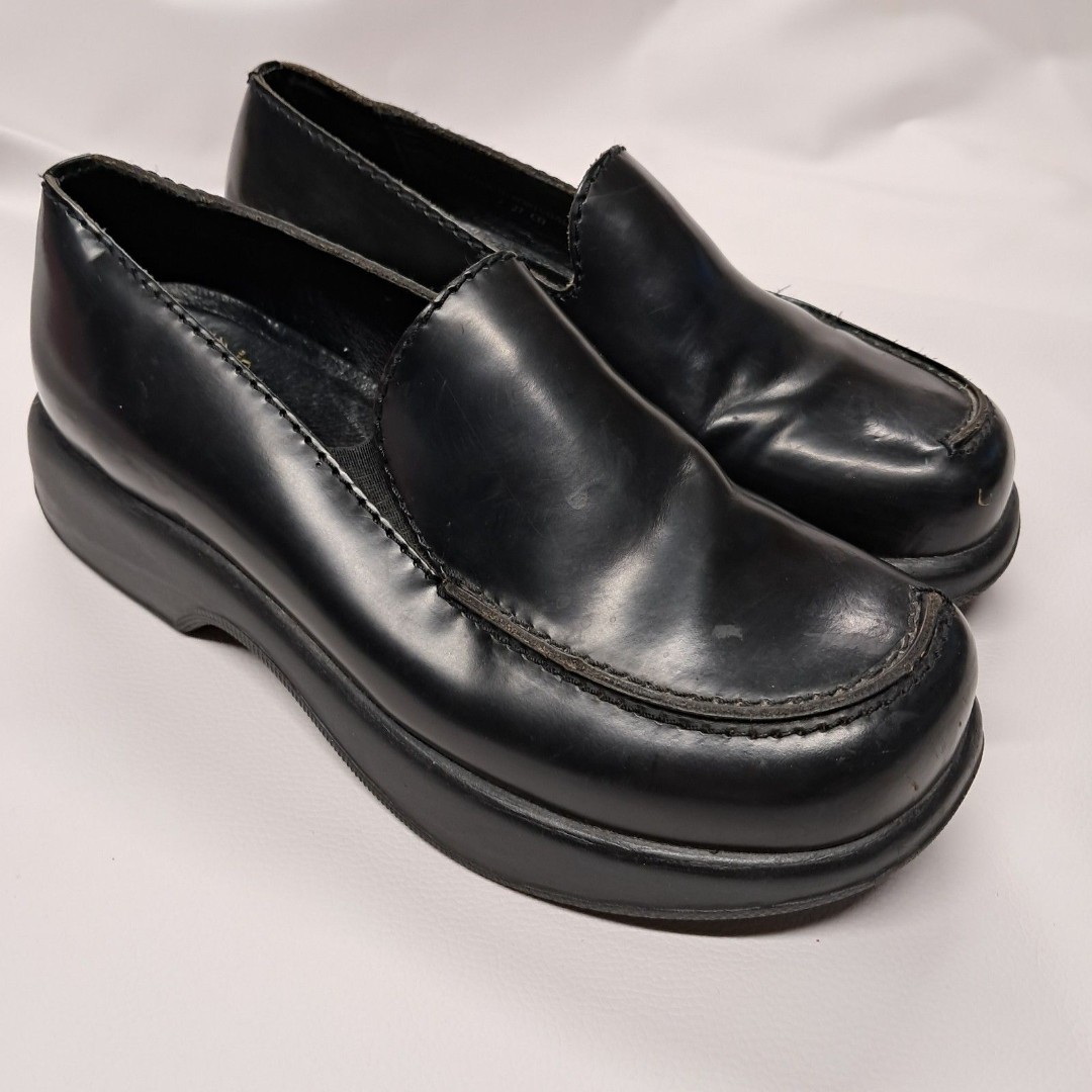 Dansko Professional Clog Womens Size 7.5M (EU 38) Black Leather Slip-On Platform