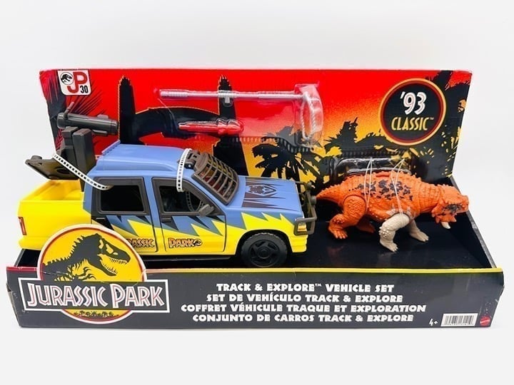 Jurassic Park ‘93 Classic 30th Anniversary Track & Explore Vehicle Set