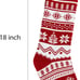 6 Pack 18 Knit Christmas Stockings, Large Rustic Yarn Xmas Stockings
