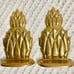 80’s Andrea By Sadek Solid Brass Pineapple Bookends 6.5”