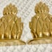 80’s Andrea By Sadek Solid Brass Pineapple Bookends 6.5”