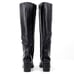 Vince Women Highland Black Leather Wide Calf Retro Round Knee Boots size 8