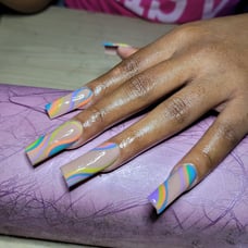 Acrylic Swirl Press on Nails