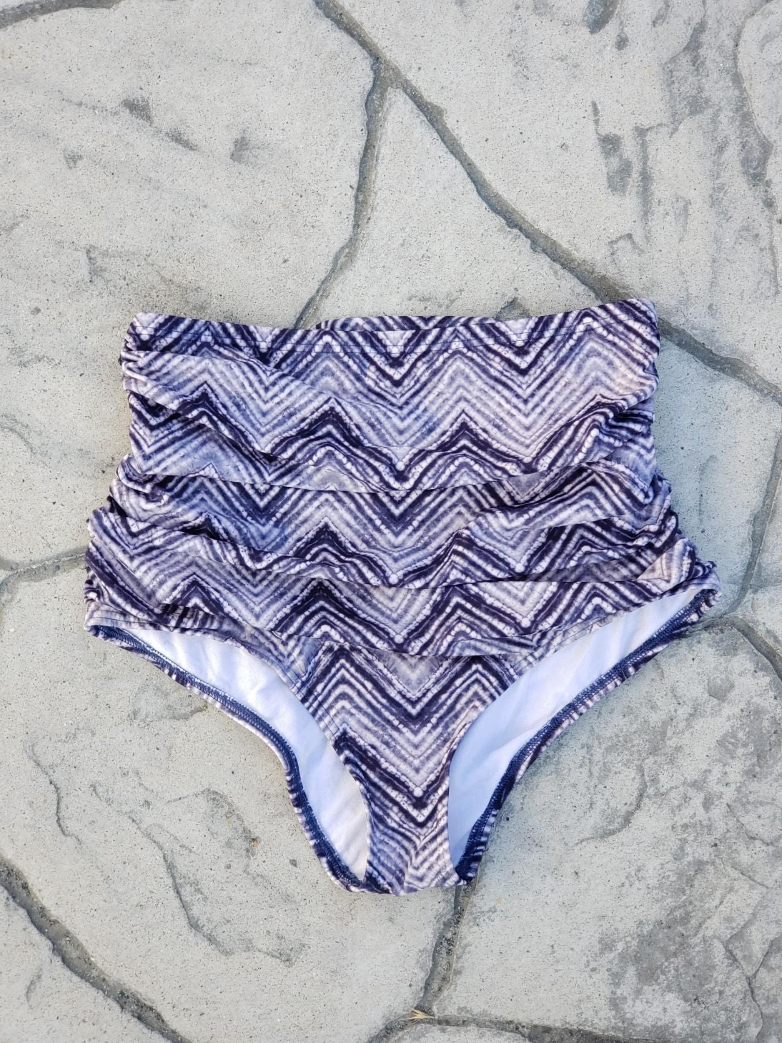 Out From Under Cinched High Waist Bikini Bottom Swim size Medium