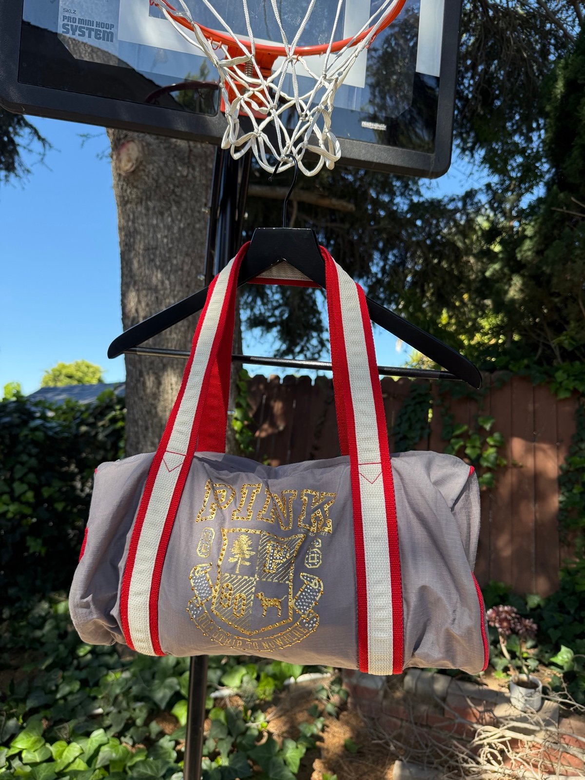 Y2K vintage Pink duffel gym bag