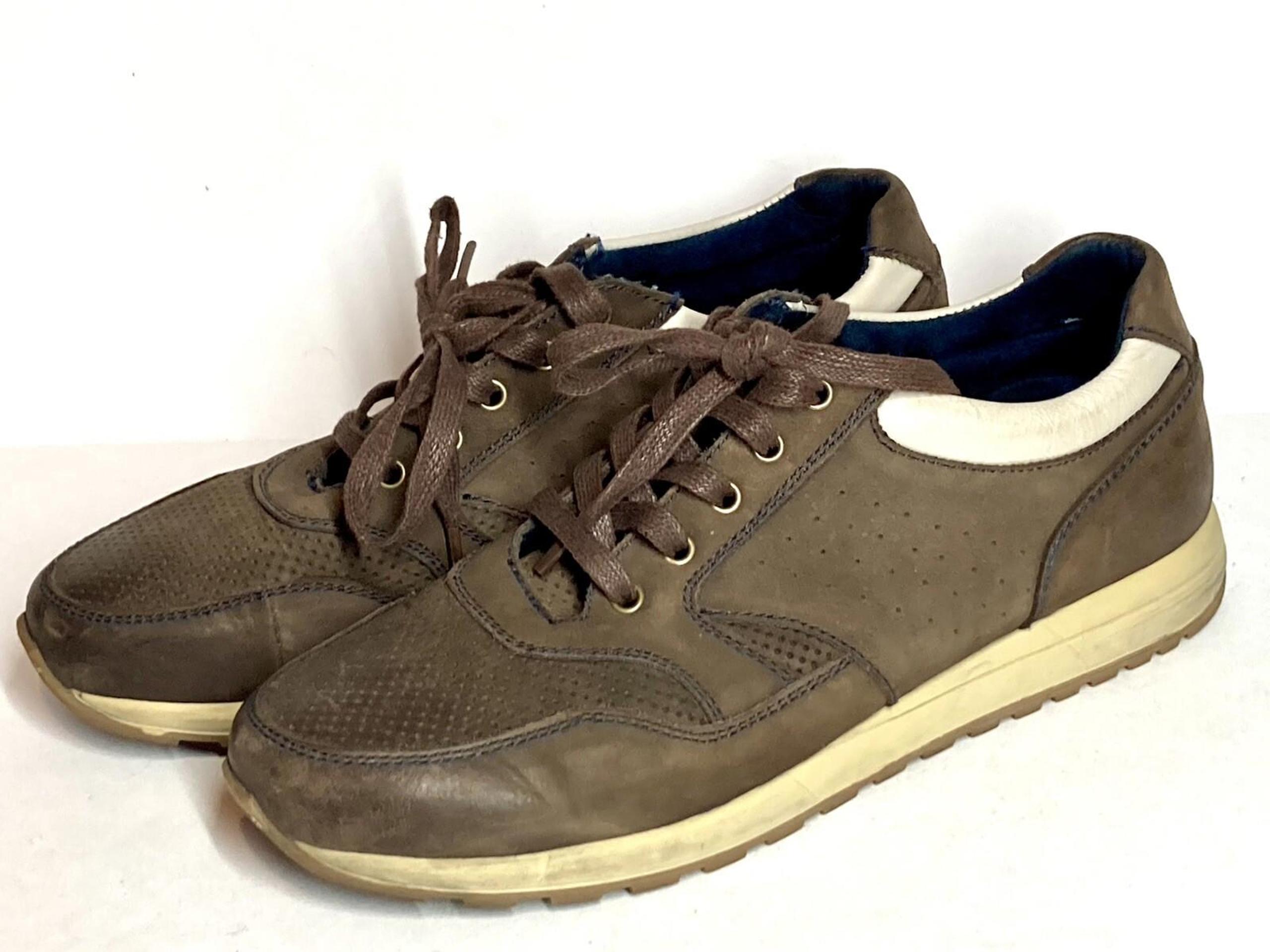 Mens Size 9 Bacco Bucci Men's Linus Sport Fashion Sneakers Brown Leather Shoes