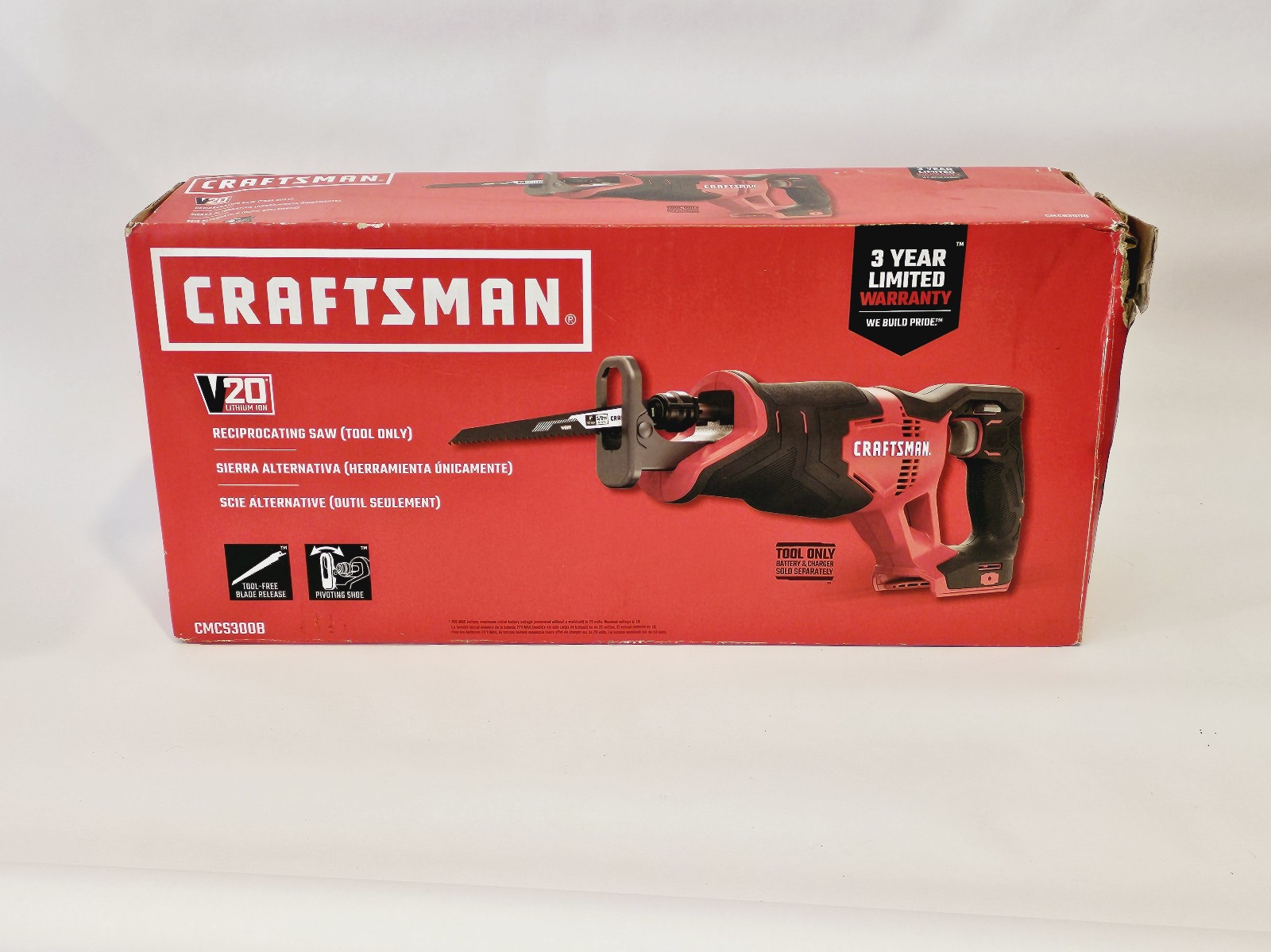 New CRAFTSMAN V20 Reciprocating Saw CMCS300B