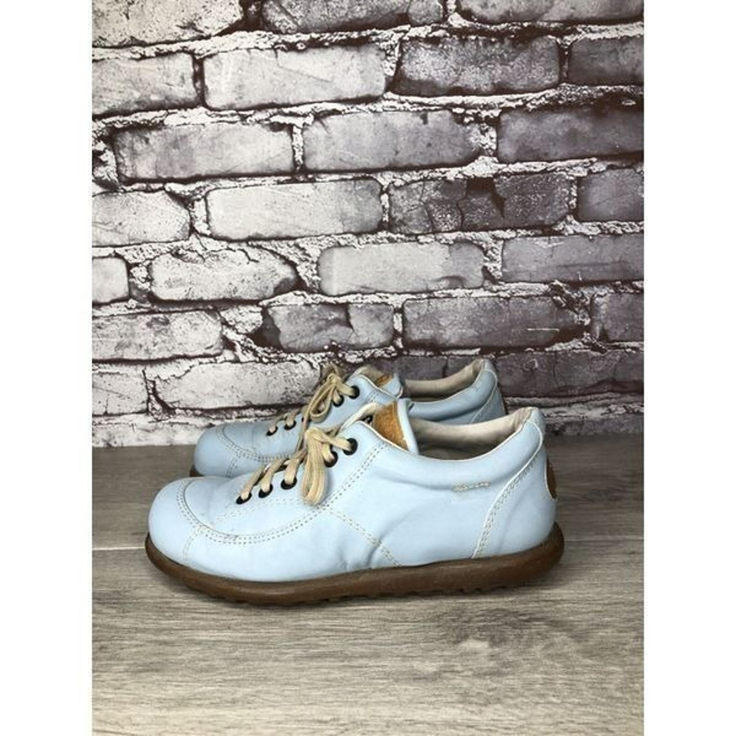 Camper Blue Leather Casual Lace Up Oxfords Comfort Shoes Women Sz 36EU/6M US