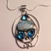 Larimar Blue Topaz 925 Sterling Silver Necklace