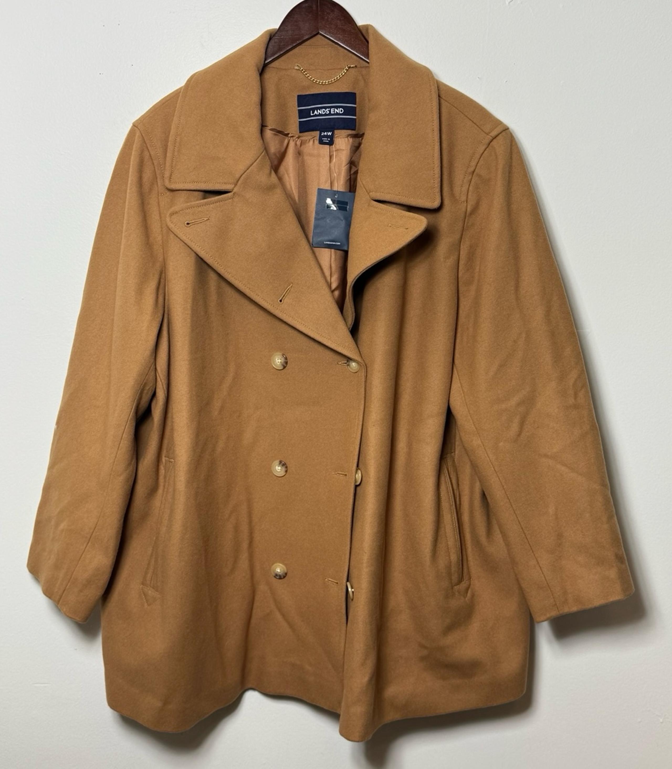 Lands’ End Wool Blend Peacoat