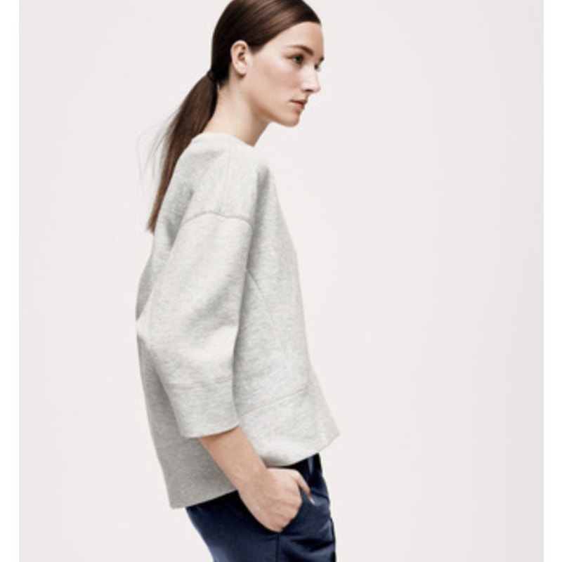 JUAN CARLO OBAMDO for J CREW Gemma crew neck 3/4 sleeve sweatshirt Womans 14