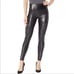 Spanx Faux-Leather Moto Leggings black small
