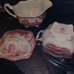 Vintage Johnson Brothers sugar and creamer set Old Britain Castles