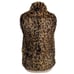 J.Crew Women's Faux-Fur Leopard Vest Zip up Style G9519 Size XXS
