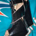 GIUSEPPE ZANOTTI BLACK PATENT Leather PLATFORM wedge Heels