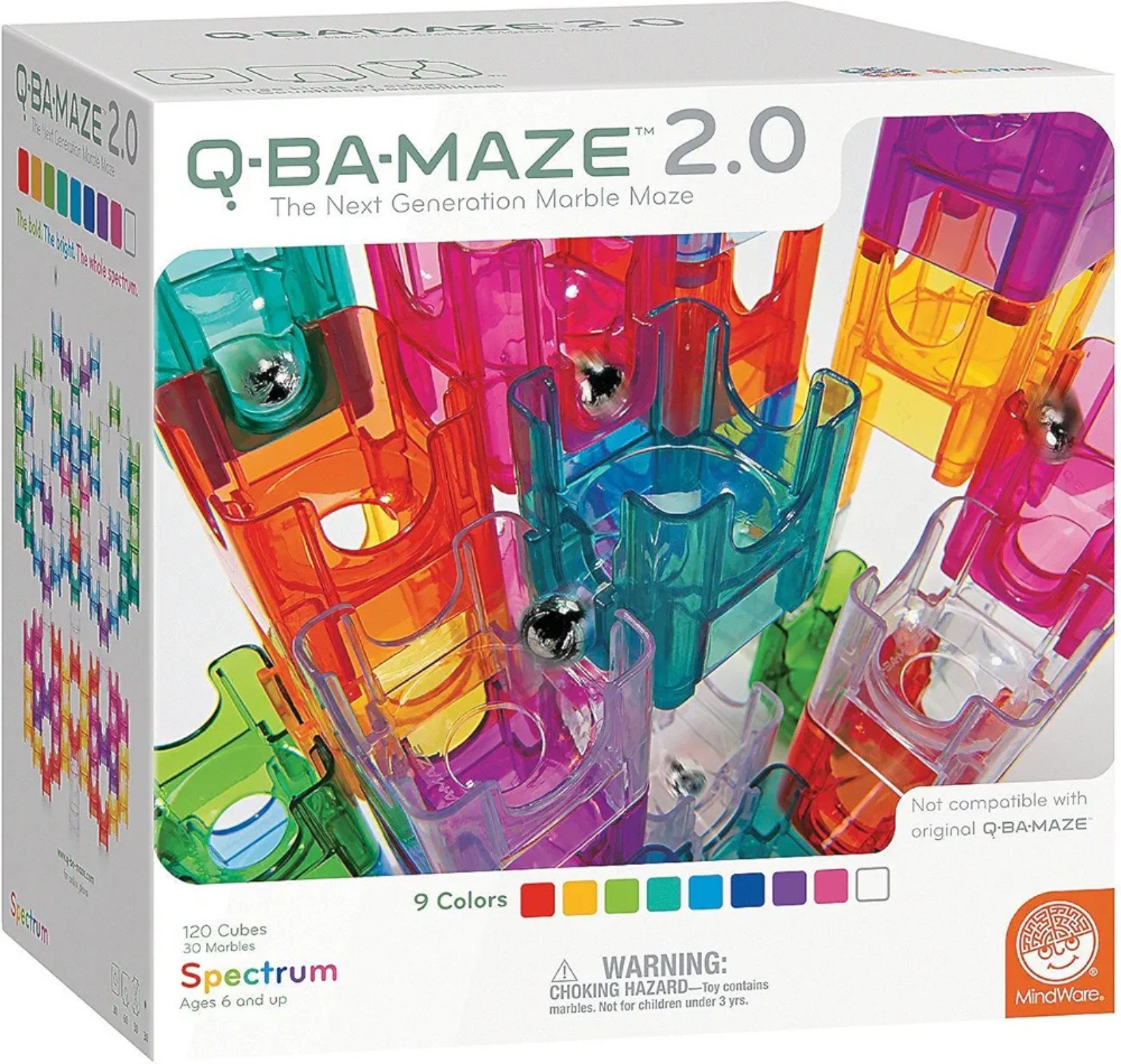 Q-BA-MAZE 2.0 Spectrum Marble Maze 120 Pieces