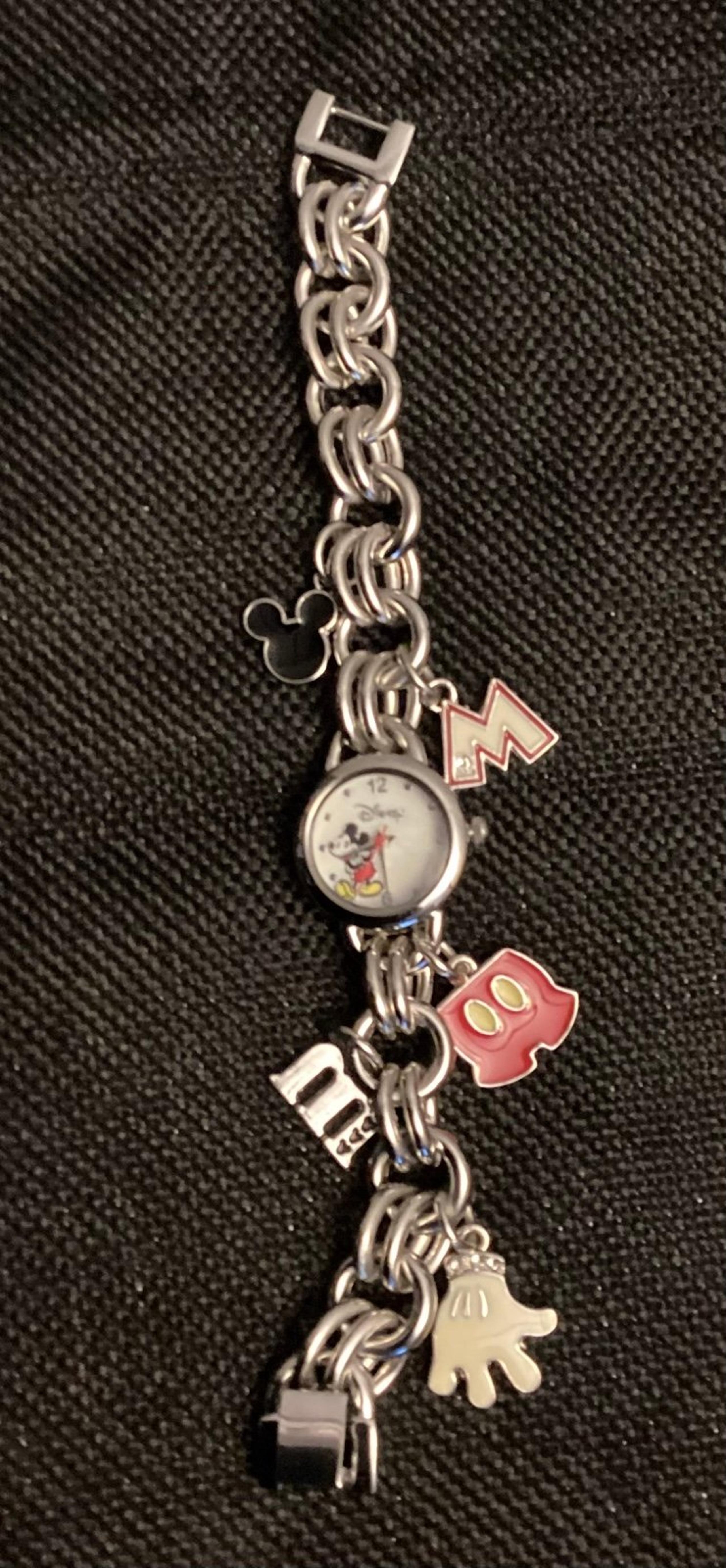 New- Disney Minnie Mouse Charm Bracelet Watch