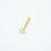 Solid 14kt gold nose piercing with straight nose bar 20gauge New