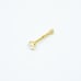 Solid 14kt gold nose piercing with straight nose bar 20gauge New