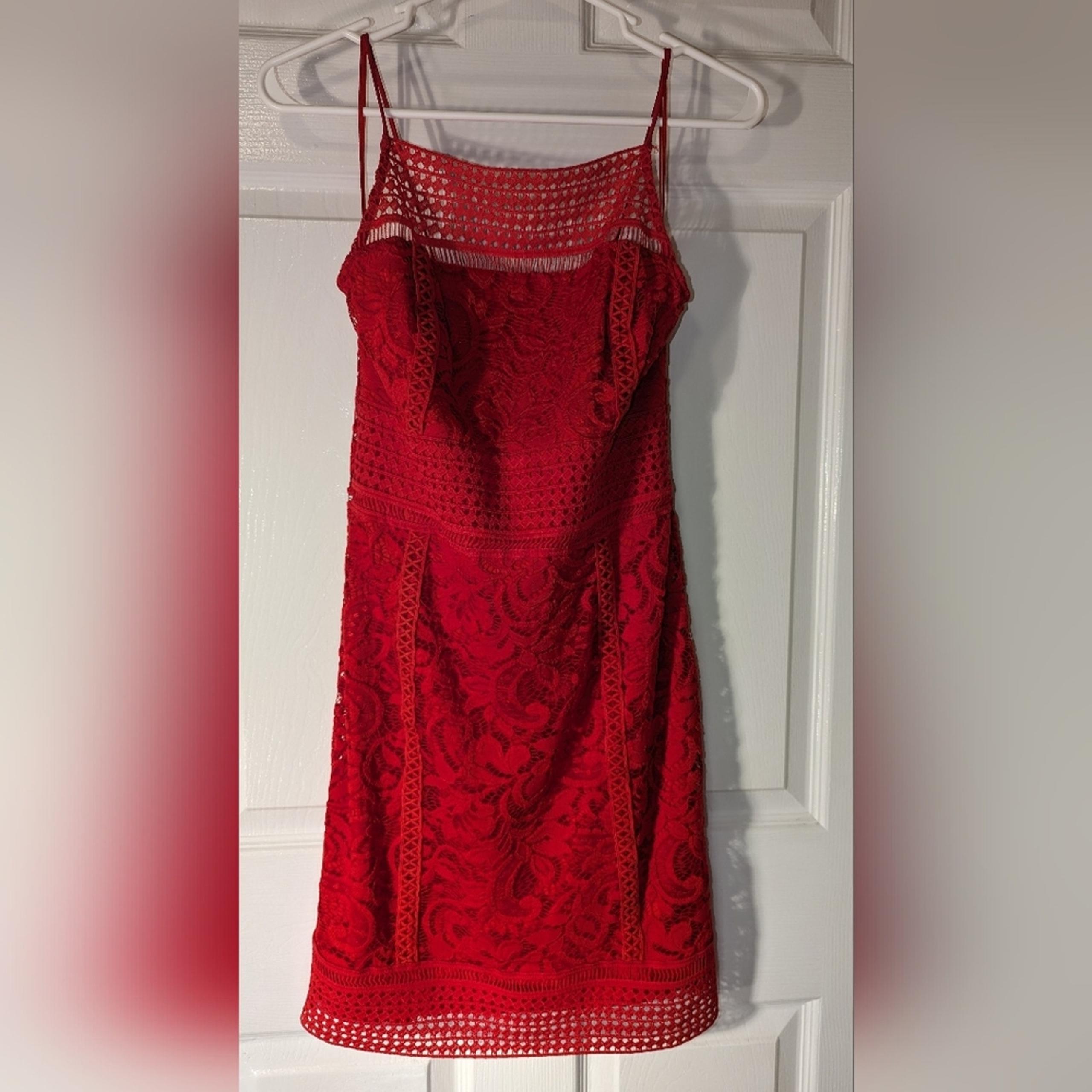 Top shop Red Spaghetti strap mini bodycon cocktail dress NWT size 6