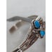 Vtge Navaho bracelet Sterling Silver BlueTurquoise signed H SpencerWrist5.5-6.75
