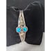 Vtge Navaho bracelet Sterling Silver BlueTurquoise signed H SpencerWrist5.5-6.75