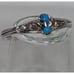 Vtge Navaho bracelet Sterling Silver BlueTurquoise signed H SpencerWrist5.5-6.75