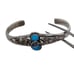 Vtge Navaho bracelet Sterling Silver BlueTurquoise signed H SpencerWrist5.5-6.75