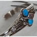 Vtge Navaho bracelet Sterling Silver BlueTurquoise signed H SpencerWrist5.5-6.75