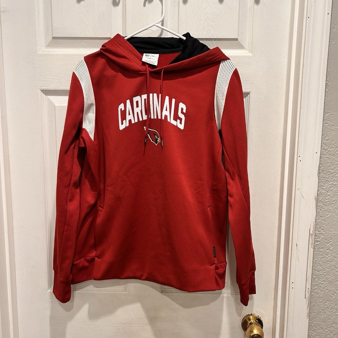 Nike Arizona Cardinals Sweatshirt Crewneck Red Womens Large Therma Fit On Field