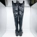 BP. Women's Luke Over the Knee Boots Side Zip Faux Leather Heeled Black Size 8M