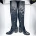 BP. Women's Luke Over the Knee Boots Side Zip Faux Leather Heeled Black Size 8M