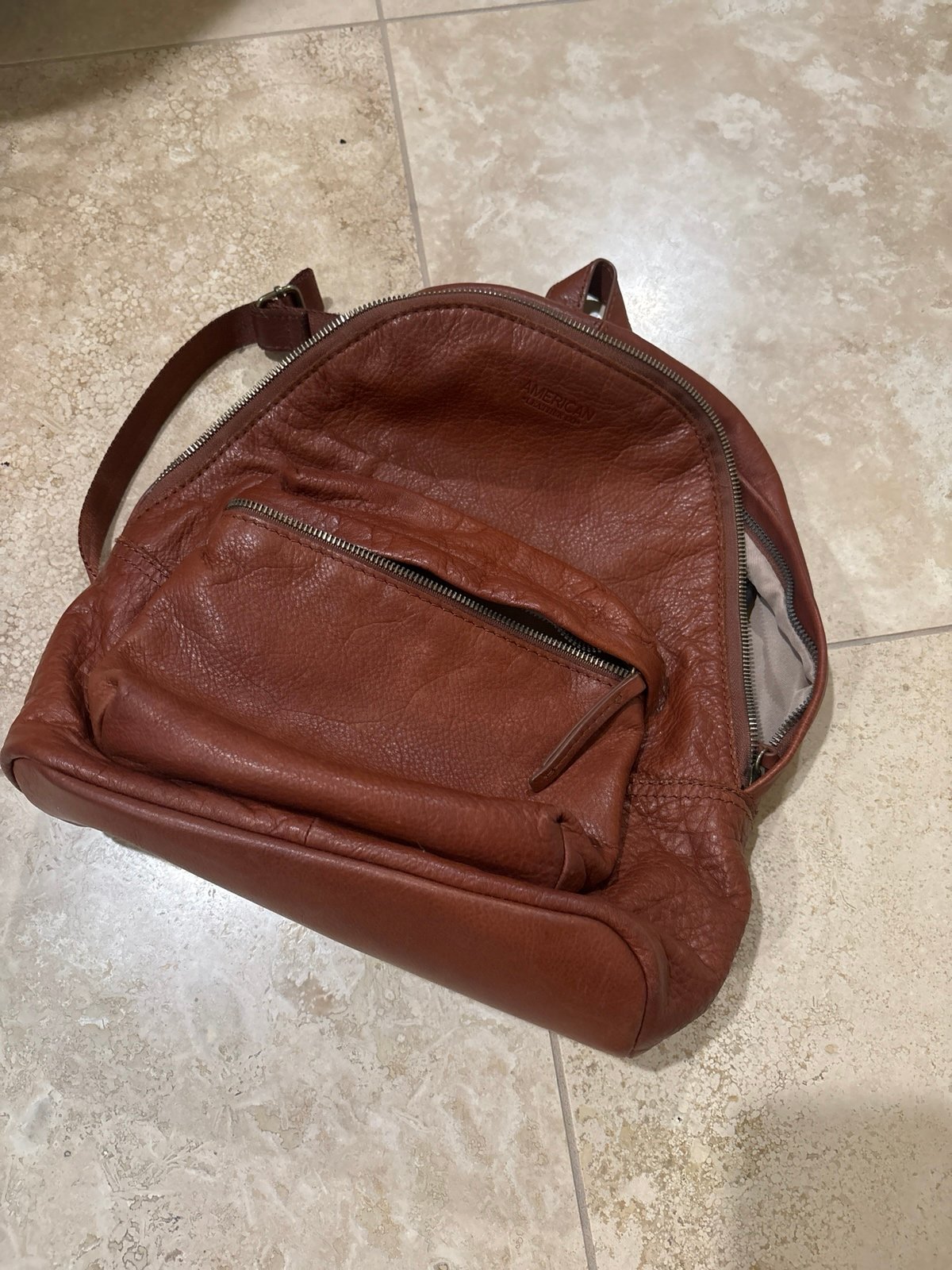 Leather backpack