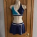 THE LINE UP Pro Cheer Dance NFL NBA NHL Blue Teal Silver Audition Costume Set M
