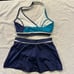 THE LINE UP Pro Cheer Dance NFL NBA NHL Blue Teal Silver Audition Costume Set M