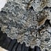 POL Open Front Sleeveless Cardigan Vest Sz S Black Lace Grunge Boho Embroidered