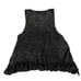 POL Open Front Sleeveless Cardigan Vest Sz S Black Lace Grunge Boho Embroidered
